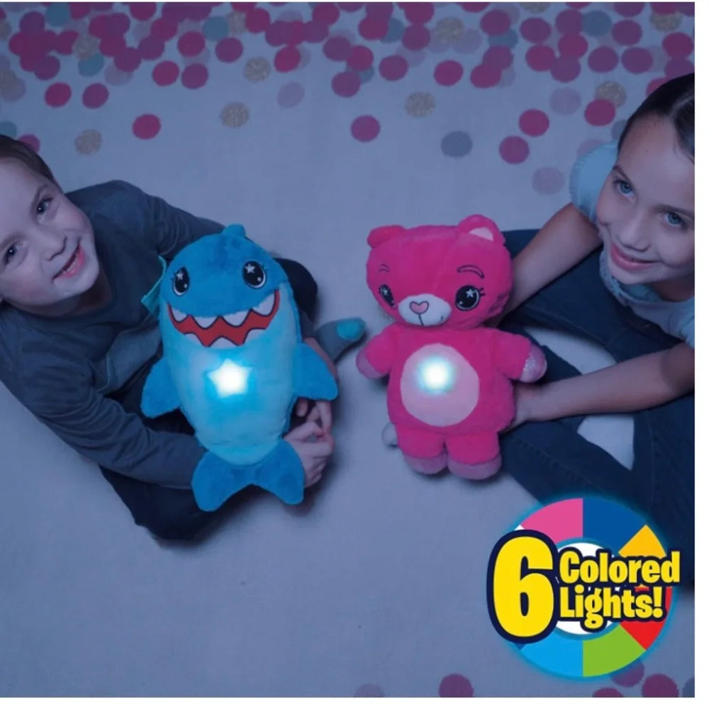 Ontel Star Belly Dream Lites, Stuffed Animal Night Light, Pretty Pink Kitty - Picture 5 of 6